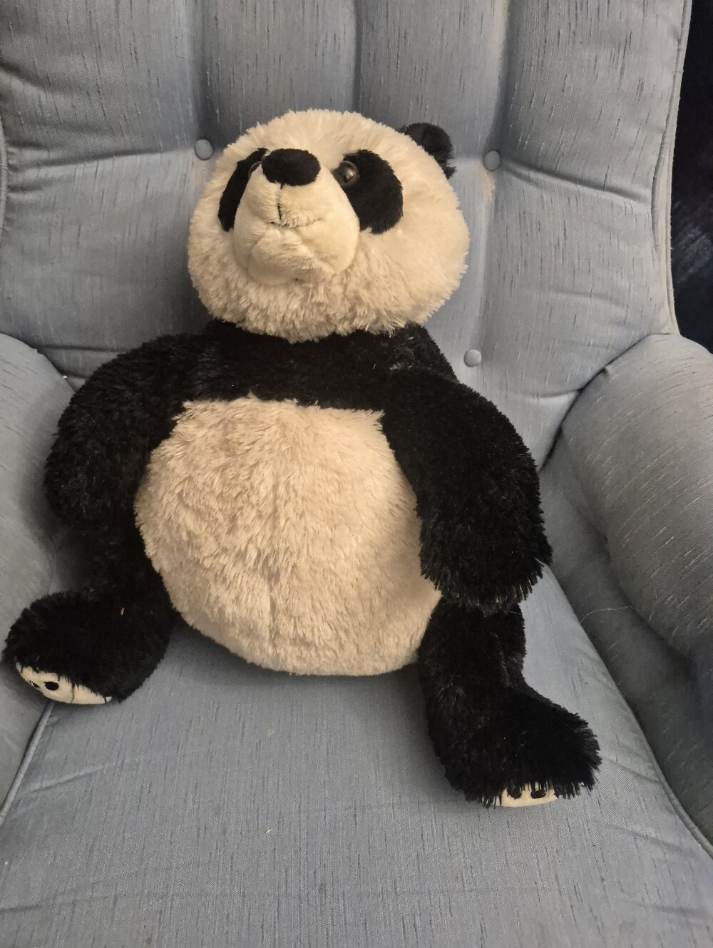 Plush Panda Stuffed Animal - Black and Cream Soft Toy